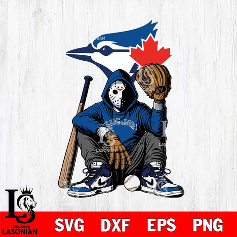 Toronto Blue Jays MLB Jason Voorhees Halloween SVG Svg Eps Dxf Png File, Digital Download, Instant Download