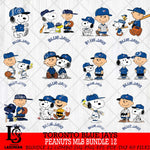 Toronto Blue Jays Peanuts MLB Bundle 12 Svg Eps Dxf Png File,Bundle MLB File Cut,Digital Download,Instant Download,MLB Svg Files