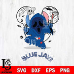 Toronto Blue Jays Stitch Ghost Face Halloween 2 Svg Eps Dxf Png File, Digital Download, Instant Download