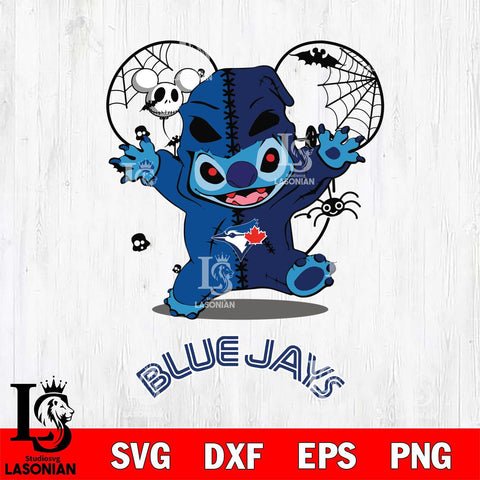 Toronto Blue Jays Stitch Horror Halloween 2 Svg Eps Dxf Png File, Digital Download, Instant Download