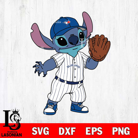 Toronto Blue Jays Stitch baseball cute SVG DXF EPS PNG FILE, MLB File Cut, Digital Download,Instant Download, Silhouette, Stitch Cricut
