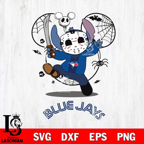 Toronto Blue Jays Stitch jason voorhees Halloween Svg Eps Dxf Png File, Digital Download, Instant Download