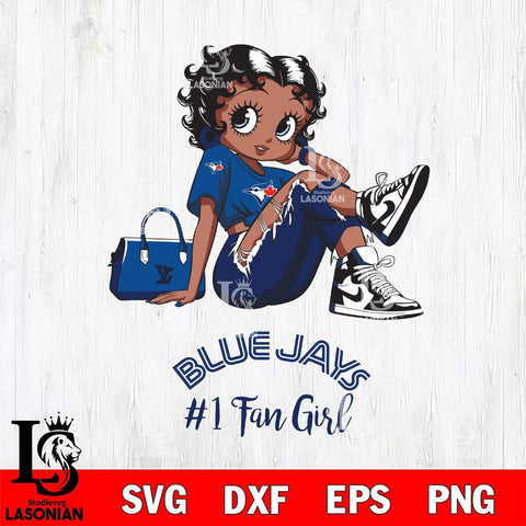Toronto Blue Jays #1 Black Fan Girl Betty Boop