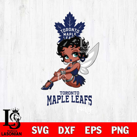 Toronto Maple Leafs Beauty Black Fairy Betty Boop, Svg Eps Dxf Png File, Digital Download