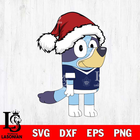 Toronto Maple Leafs Bluey Cartoon Christmas Svg Eps Dxf Png File, Digital Download, Instant Download