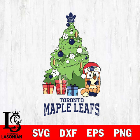 Toronto Maple Leafs Bluey Chilli Christmas Tree Svg Eps Dxf Png File, Digital Download