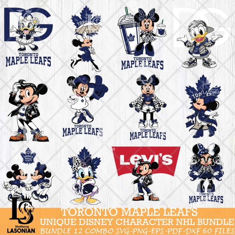 Toronto Maple Leafs Disney character NHL Bundle 12 Svg Eps Dxf Png File, Digital Download, Instant Download
