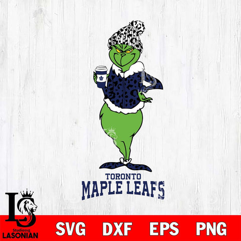 Toronto Maple Leafs Grinch Leopard Coffee Svg Eps Dxf Png File, Digital Download, Instant Download
