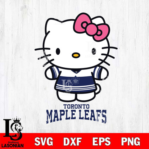 Toronto Maple Leafs Hello Kitty NHL Hockey SVG DXF EPS PNG FILE,NHL File Cut,Disney Digital Download,Instant Download, Silhouette