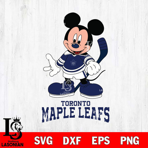 Toronto Maple Leafs Mickey NHL Hockey SVG DXF EPS PNG FILE,NHL File Cut,Disney Digital Download,Instant Download, Silhouette