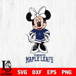 Toronto Maple Leafs Minnie Mouse NHL Hockey SVG DXF EPS PNG FILE,NHL File Cut,Disney Digital Download,Instant Download, Silhouette