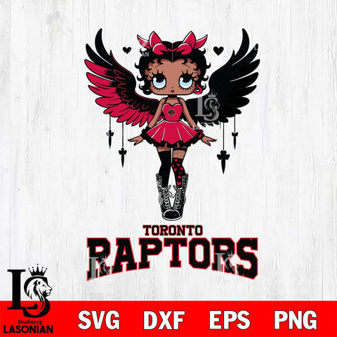 Toronto Raptors Anglel Black Fan Girl Betty Boop