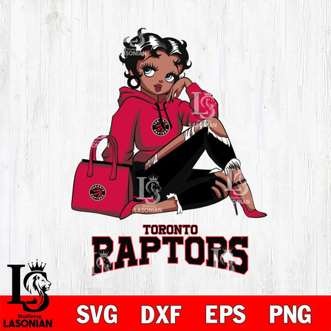 Toronto Raptors Awesome Black Fan Girl Betty Boop