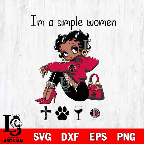 Toronto Raptors Betty Boop Black Fan I Am Simple Women Svg Eps Dxf Png File, Digital Download
