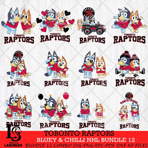 Toronto Raptors Bluey & Bingo NBA Bundle 12 SVG Eps Dxf Png File, Bundle NBA svg, Digital Download, Instant Download