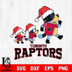 Toronto Raptors Bluey Family Christmas Svg Eps Dxf Png File, Digital Download
