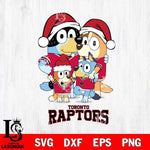 Toronto Raptors Christmas Bluey Family Sport Svg , Christmas Svg , Bluey svg , Digital Download, dxf eps png pdf file