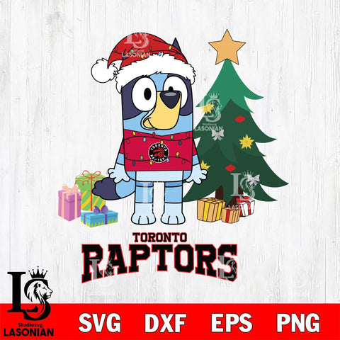 Toronto Raptors Christmas Bluey Tree Sport Svg , Christmas Svg , Bluey svg , Digital Download, dxf eps png pdf file