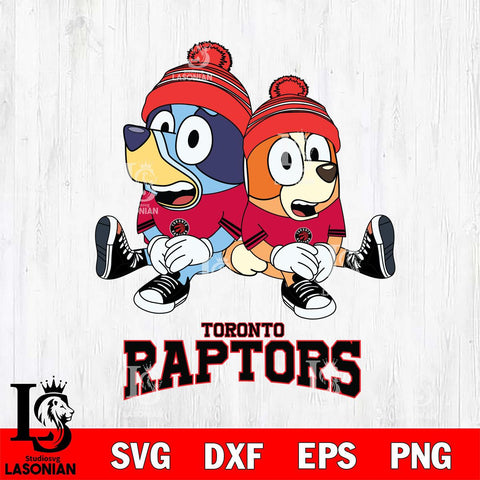 Toronto Raptors Christmas Bluey & Bingo Sit Svg , Christmas Svg , Bluey svg , Digital Download, dxf eps png pdf file