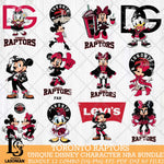 Toronto Raptors Disney character NBA Bundle 12 Svg Eps Dxf Png File, Digital Download, Instant Download