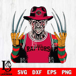 Toronto Raptors Freddy Krueger Horror basketball SVG DXF EPS PNG FILE, NBA File Cut,Halloween Digital Download,Instant Download, Silhouette