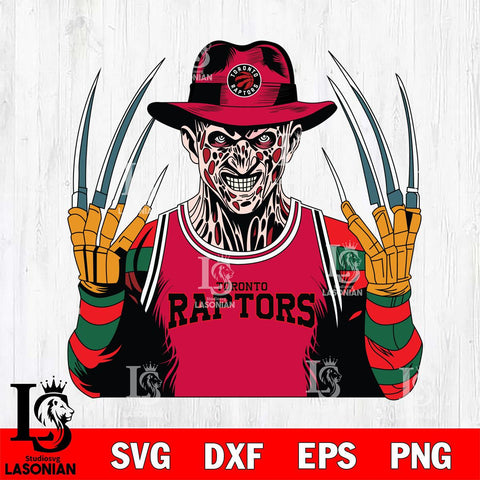 Toronto Raptors Freddy Krueger Horror basketball SVG DXF EPS PNG FILE, NBA File Cut,Halloween Digital Download,Instant Download, Silhouette