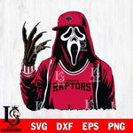 Toronto Raptors Ghostface Horror basketball SVG DXF EPS PNG FILE, NBA File Cut,Halloween Digital Download,Instant Download, Silhouette