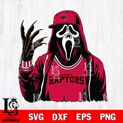 Toronto Raptors Ghostface Horror basketball SVG DXF EPS PNG FILE, NBA File Cut,Halloween Digital Download,Instant Download, Silhouette