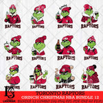 Toronto Raptors Grinch Christmas NBA Bundle 12 Cut Files Cricut, Svg Dxf Eps Png file , Silhouette