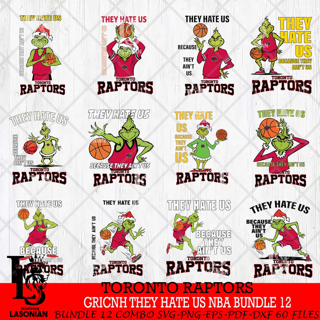 Toronto Raptors Grinch Christmas NBA Bundle File Cut, Bundle NBA SVG ...