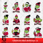 Toronto Raptors Grinch NBA Bundle 12 SVG Eps Dxf Png File, Digital Download, Instant Download