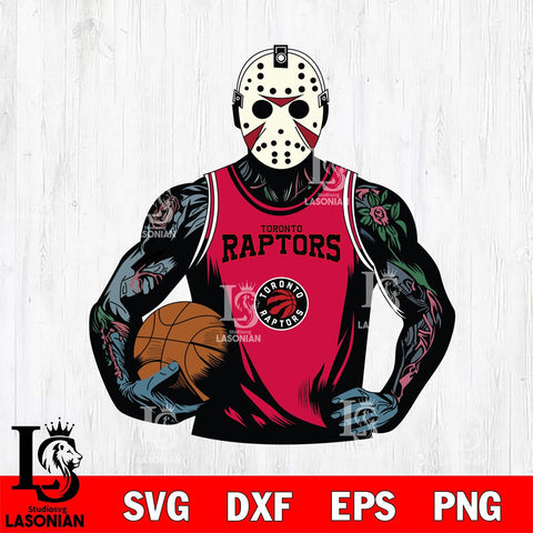 Toronto Raptors Jason Voorhees Horror basketball SVG DXF EPS PNG FILE, NBA File Cut,Halloween Digital Download,Instant Download, Silhouette