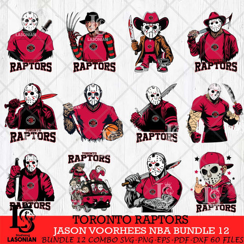 Toronto Raptors Jason Voorhees NBA Bundle 12 SVG Eps Dxf Png File, Bundle NBA svg, Digital Download, Instant Download