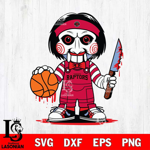 Toronto Raptors Jigsaw Horror basketball SVG DXF EPS PNG FILE, NBA File Cut,Halloween Digital Download,Instant Download, Silhouette