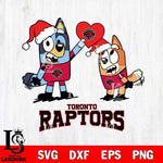Toronto Raptors Love Bluey Christmas Svg Eps Dxf Png File, Digital Download