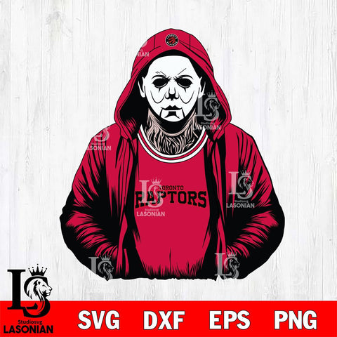 Toronto Raptors Michael Myers Horror basketball SVG DXF EPS PNG FILE, NBA File Cut,Halloween Digital Download,Instant Download, Silhouette