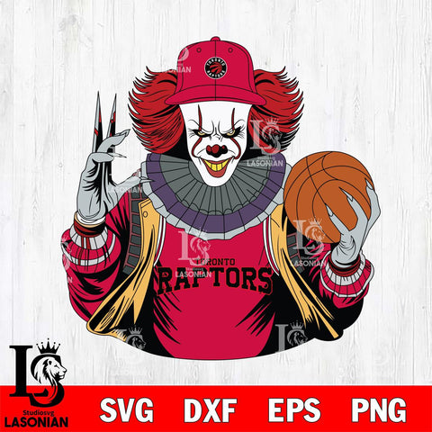 Toronto Raptors Pennywise Horror basketball SVG DXF EPS PNG FILE, NBA File Cut,Halloween Digital Download,Instant Download, Silhouette