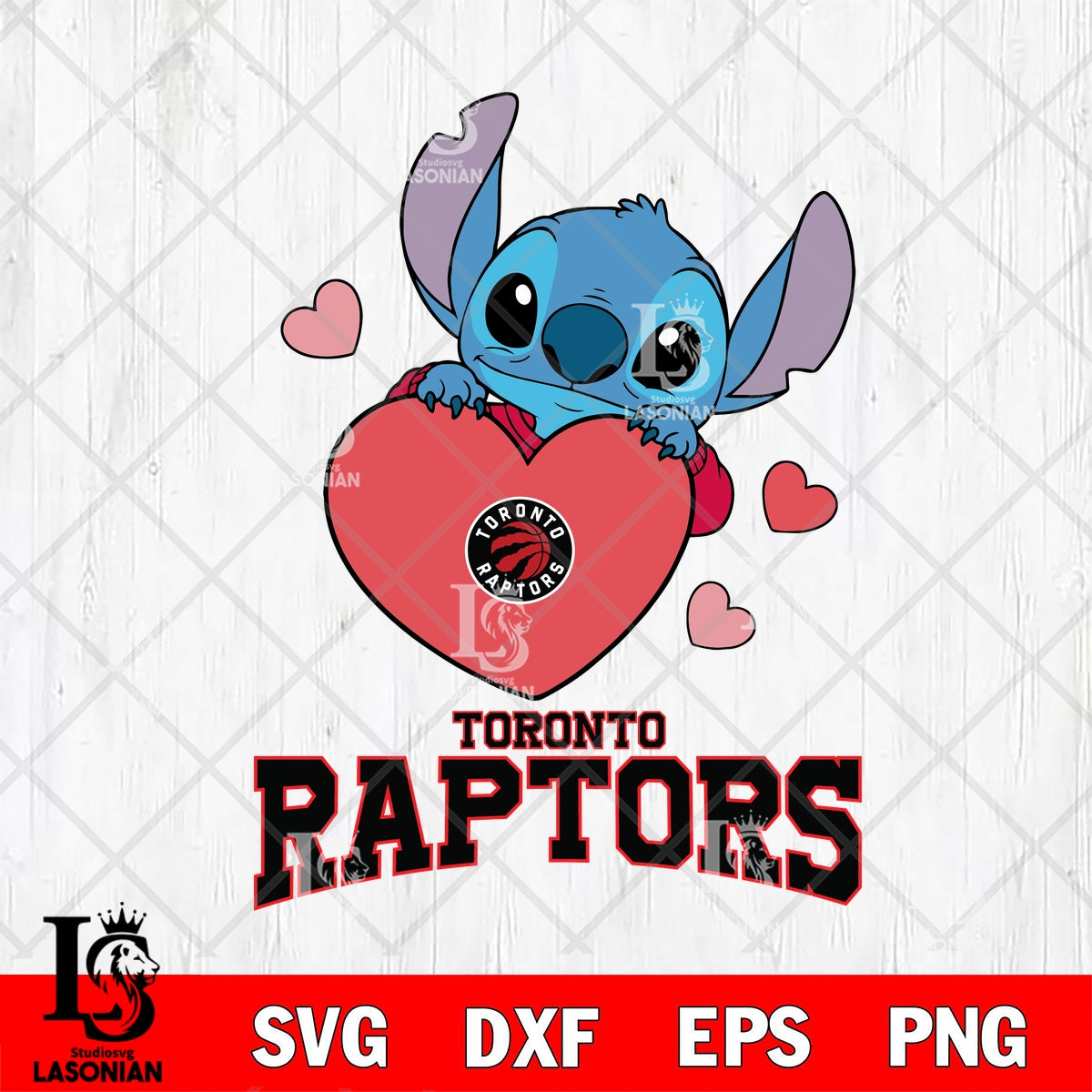 Toronto Raptors Stitch hugging heart File cut , Criucut , Digital ...