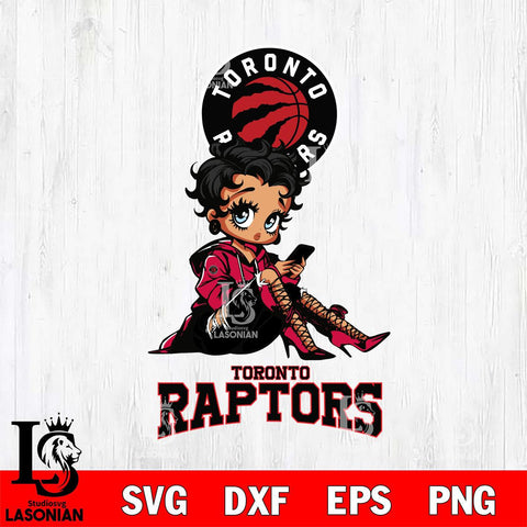 Toronto Raptors Style Black Fan Girl Betty Boop
