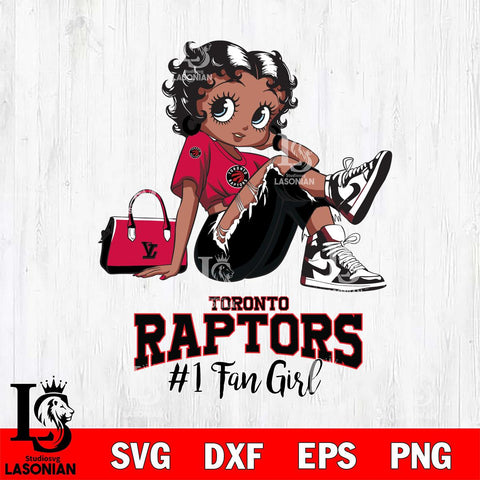 Toronto Raptors #1 Black Fan Girl Betty Boop