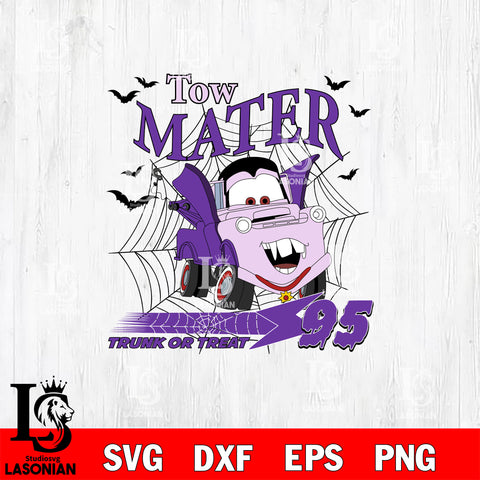 Tow Mater Truck or treat 95 SVG DXF EPS PNG FILE,Halloween File Cut,Disney Digital Download,Instant Download, Silhouette