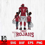 Troy Trojans 3 Father and son Rugby SVG DXF EPS PNG FILE,NCAA SVG, Father day Digital Download,Instant Download, Silhouette