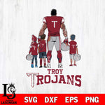 Troy Trojans 4 Father and son Rugby SVG DXF EPS PNG FILE,NCAA SVG, Father day Digital Download,Instant Download, Silhouette