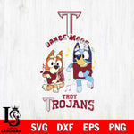 Troy Trojans Bluey Bingo Dance Mode Svg Eps Dxf Png File, NCAA svg, Digital Download, Instant Download