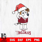 Troy Trojans Christmas Bluey Jack Sport Cut Files,Bluey Cricut,Christmas Svg , Bluey svg , Digital Download, dxf eps png pdf file
