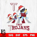Troy Trojans Christmas Family Bluey Walking Cut Files,Bluey Cricut,Christmas Svg , Bluey svg , Digital Download, dxf eps png pdf file