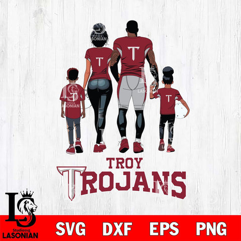 Troy Trojans Family Love Rugby SVG DXF EPS PNG FILE,NCAA SVG, Father day Digital Download,Instant Download, Silhouette