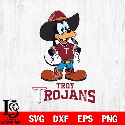 Troy Trojans Goofy Cowboy Sport SVG DXF EPS PNG FILE,NCAA svg ,Football Digital Download,Instant Download, Silhouette