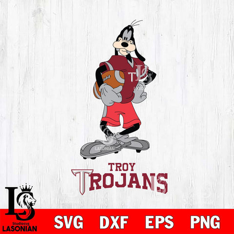Troy Trojans Goofy Player SVG DXF EPS PNG FILE,NCAA svg ,Football Digital Download,Instant Download, Silhouette