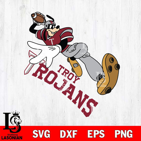 Troy Trojans Goofy rugby player SVG DXF EPS PNG FILE,NCAA svg ,Football Digital Download,Instant Download, Silhouette